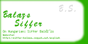 balazs siffer business card